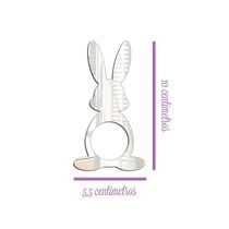 Porta Guardanapo Coelho Frente Espelhado Kit 4 Peças 5,5cmx10cm - Cria Arte Laser Dourado