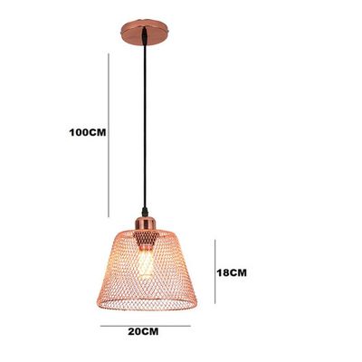 Lustre Abajur Cupula Pendente Aramado Metal Teto Decoraçao