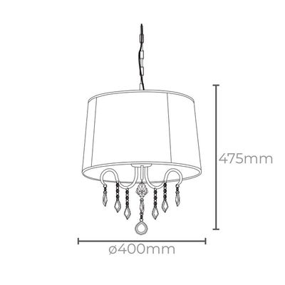 Lustre Pendente Taschibra Abricó E14 Bivolt