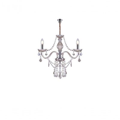 Lustre Glam Maria Tereza Champanhe 3 Braços E14 Taschibra