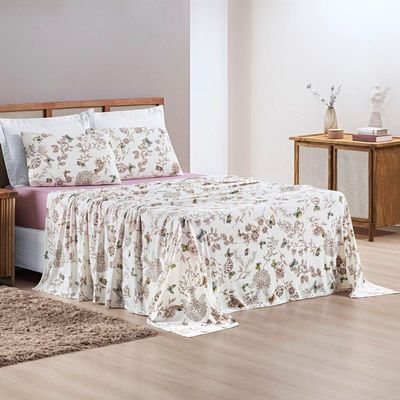 Jogo De Cama Malha Solteiro Quality 03 Peças Butterfly