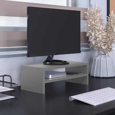 Kit 04 Suportes Para Monitor Stand Home Office Lap 63 Cm L03 Cinza - Lyam