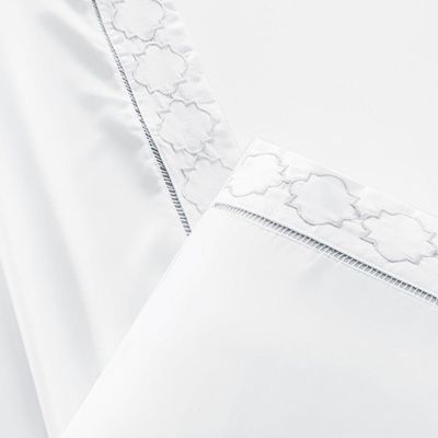 Jogo De Lençol Helena Queen 4 Peças Micropercal 400 Fios Ponto Palito Macio - Branco