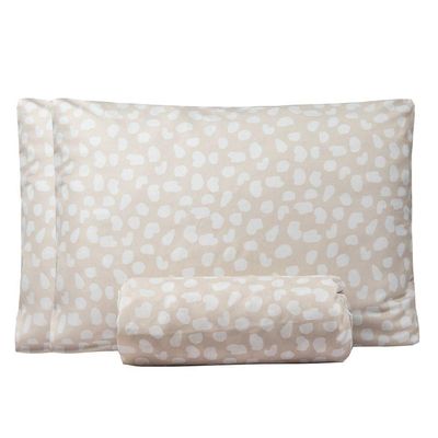 Jogo De Lençol Casal Padrão Bouti Basic Estampado 180 Fios 3 Peças - Poa Creme