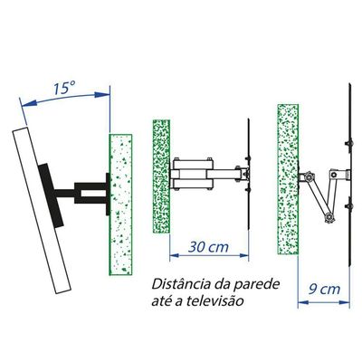 Suporte Qs 30 Plus Tv Articulado 10-56 40kg