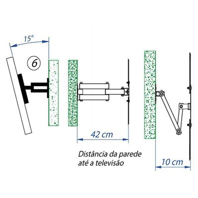 Suporte De Tv Articulado 58 Polegadas
