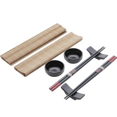 Kit 48 Peças Sushi Esteira Molheira Suporte Hashi 12 Pessoas