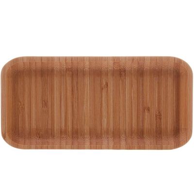 50 Petisqueiras Retangulares de Bambu 28x11cm Bandejas Lyor
