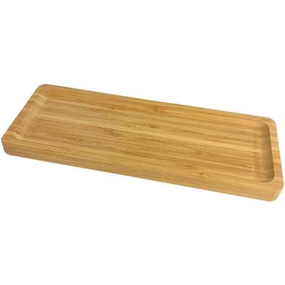 50 Petisqueiras Retangulares de Bambu 28x11cm Bandejas Lyor
