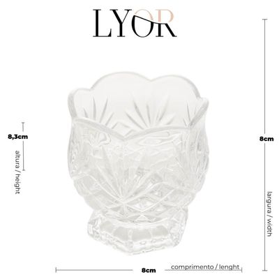 Kit 5 Mini Vasos Decorativos 8x8cm Dublin Porta Colher Crist