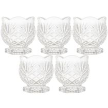 Kit 5 Mini Vasos Decorativos 8x8cm Dublin Porta Colher Crist