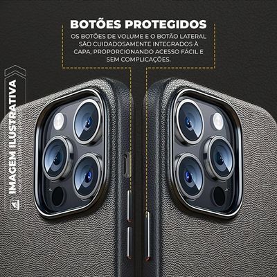 Capa Para Iphone 14 - Couro Dual Magsafe - Preta - Gshield