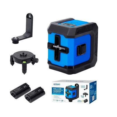 Nível Laser 2 Linhas 3d Recarregável Autonivelante Com Bip Sonoro