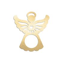 Porta Guardanapo Anjinho Kit Com 4 Peças 7cmx8cm - Cria Arte Laser Dourado