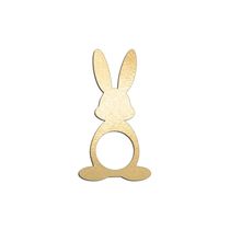 Porta Guardanapo Coelho Frente Kit 4 Peças 5,5cmx10cm- Cria Arte Laser Dourado