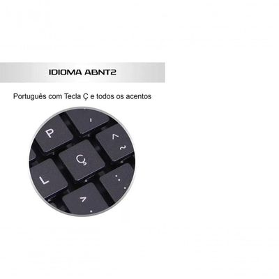 Kit Teclado E Mouse Sem Fio Slim Tecla Baixa Estilo Notebook