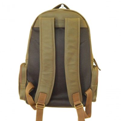 Mochila Masculina De Couro Com Porta Notebook Zup Café