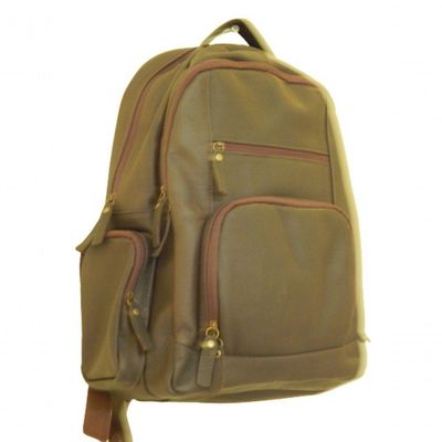 Mochila Masculina De Couro Com Porta Notebook Zup Café