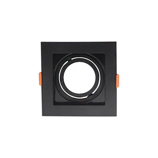 Spot De Embutir Recuado Astraled Berenices Para Lâmpada Par 20 Quadrado Preto Sp-7615
