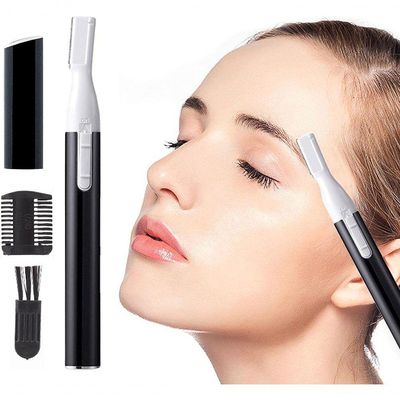 Máquina Depilador Aparador Pelos Orelha Nariz Sobrancelha Caneta Preta
