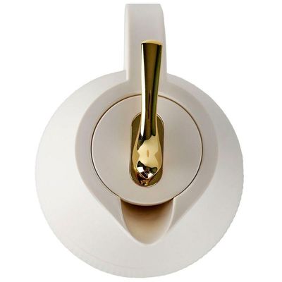 Garrafa Térmica De Mesa Pássaro Dourado Branco Chá Leite 1l
