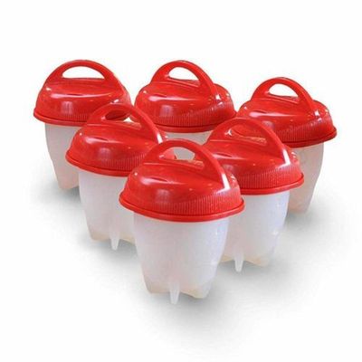 Kit Com 6 Forma Magica Para Cozinhar Ovos Fit água Silicone Egglettes
