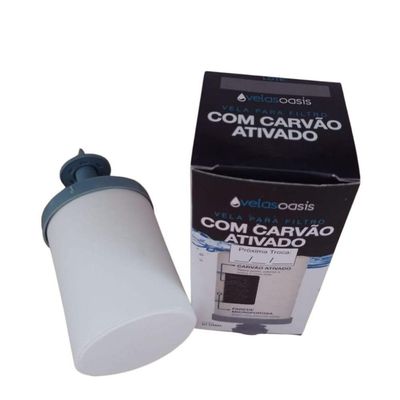 Vela C/ Carvão Ativado Para Filtro De Água De Barro + Boia