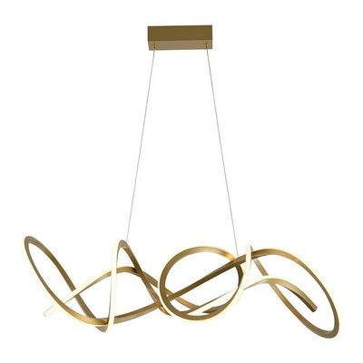Lustre Pendente Nordecor Wyna 2711 Ouro Champagne Led Bivolt