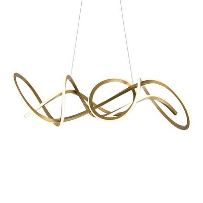 Lustre Pendente Nordecor Wyna 2711 Ouro Champagne Led Bivolt