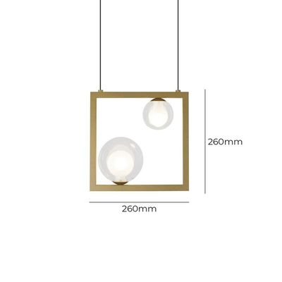 Lustre Pendente Quality Orbit 1533 G9 Bivolt Dourado Transparente