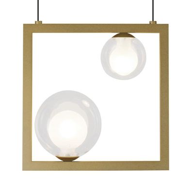 Lustre Pendente Quality Orbit 1533 G9 Bivolt Dourado Transparente