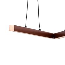 Lustre Pendente Newline Fit Led 725 Bivolt Cobre 3000k Luz Amarela