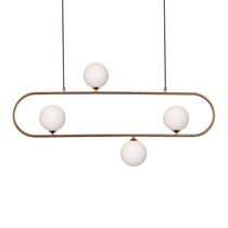 Lustre Pendente Quality Cadre 1329 G9 Bivolt Bronze Branco