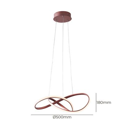 Lustre Pendente Quality Orgon 1424 Led Bivolt Cobre
