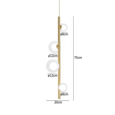 Lustre Pendente Quality Orbit 1530 Dourado Transparente G9 Bivolt