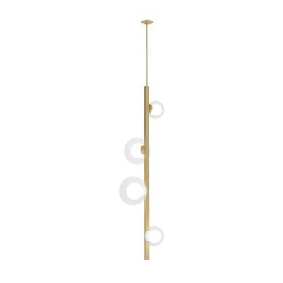Lustre Pendente Quality Orbit 1530 Dourado Transparente G9 Bivolt