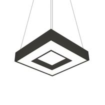 Lustre Pendente Newline New Chess 516 47cm Led Bivolt Preto 3000k Luz Amarela