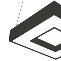 Lustre Pendente Newline New Chess 516 47cm Led Bivolt Preto 3000k Luz Amarela