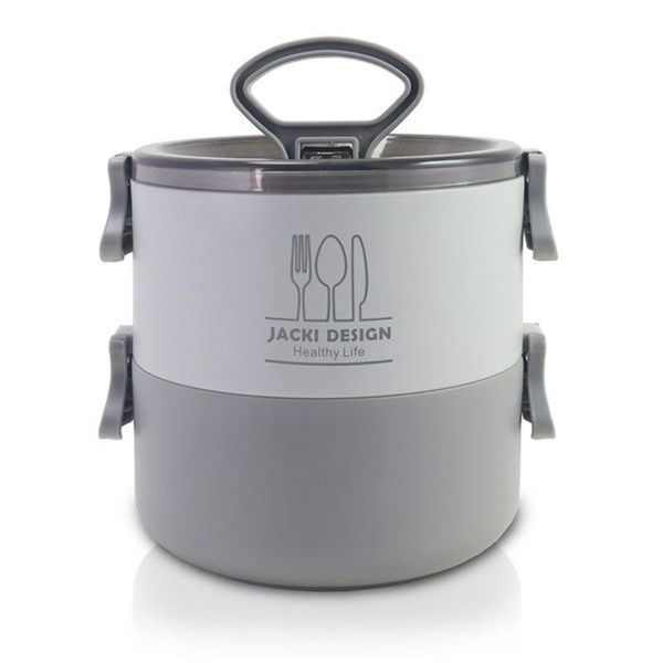 Pote Marmita De 2 Andares 1600 Ml - Joy Cinza