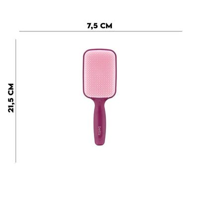 Escova De Cabelo Belliz Flex Desembarçadora Raquete Roxo