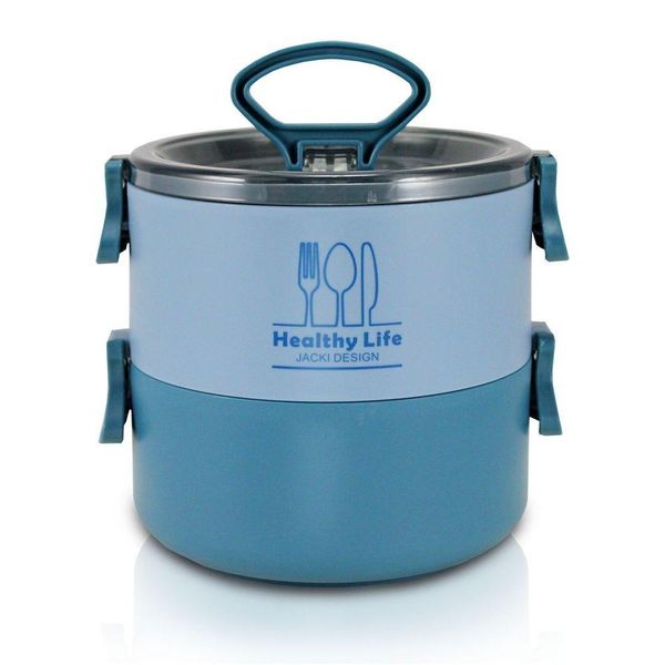 Pote Marmita De 2 Andares 1600ml Concept Azul