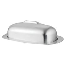 Manteigueira De Inox Porta Manteiga Com Tampa Oval