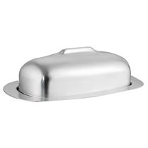 Manteigueira De Inox Porta Manteiga Com Tampa Oval