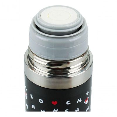Garrafa Térmica Minnie Letras Preto 400ml - Disney