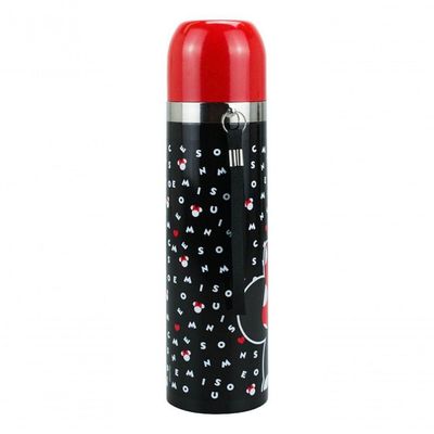 Garrafa Térmica Minnie Letras Preto 400ml - Disney