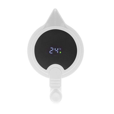 Garrafa Térmica Wood Fashion Com Termômetro Led 1 Litro Branca