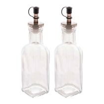 Kit 2 Garrafas Para Azeite De Vidro Com Tampa Lyor 200ml