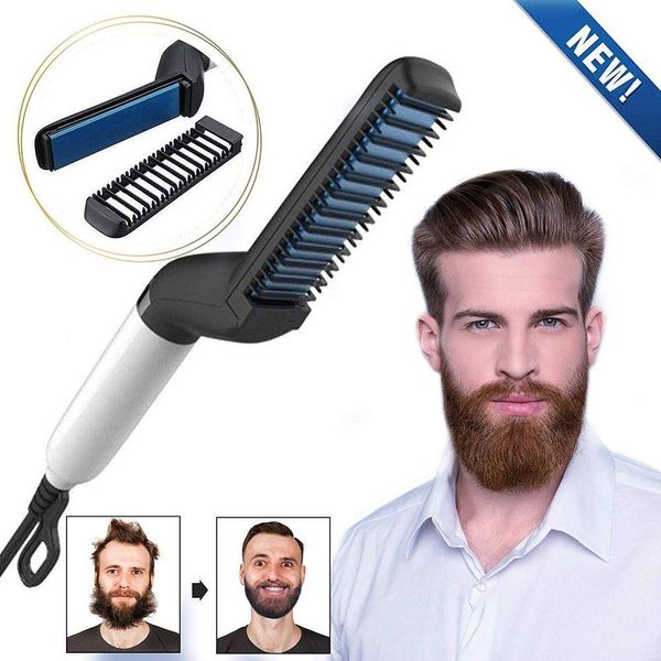 Modelador De Barba Pente Alisador Chapinha Para Barba Bivolt Bivolt