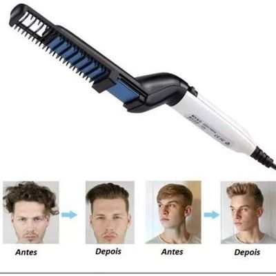 Chapinha Prancha Barba Escova Quente Masculina Barba Bivolt Bivolt