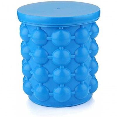 Forma Para Gelo Com Balde Ice Cube Azul Faz 40 Cubos De Gelo